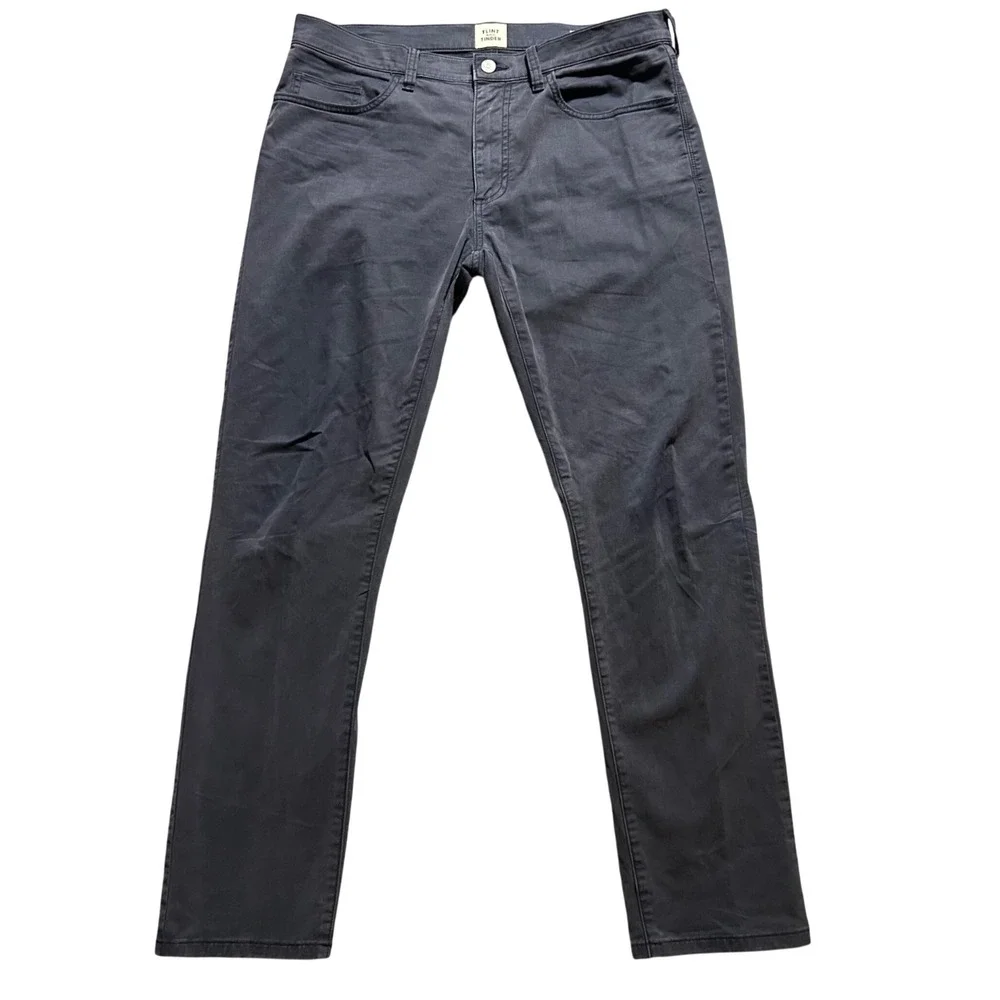 Flint and Tinder 365 Pant Mens 33x30 (Fits 35x30) Charcoal Grey Slim Fit Stretch